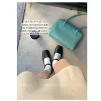 DH OFFICIAL 大花【方头软皮单鞋】法式方头黑色一字扣软底玛丽珍鞋