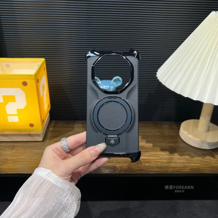 适用于华为mate80rs非凡大师手机壳支架磁吸mate80sr真皮防摔超薄