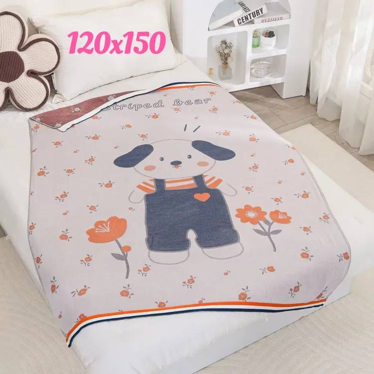 120*150竹纤维冷感毯夏季薄款儿童母婴夏凉被双层午休空调盖毯