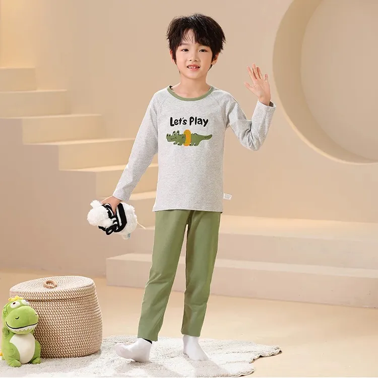 【欧尼雪】儿童新款秋衣秋裤打底睡衣家居服休闲套装男女童秋冬季