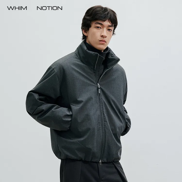 WHIMNOTION 25AW「立体分割结构」3M新雪丽羊毛立领棉服夹克外套