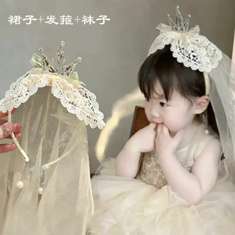 女童满月百日周岁生日礼服公主裙2025女宝宝网纱公主裙网纱蛋糕裙