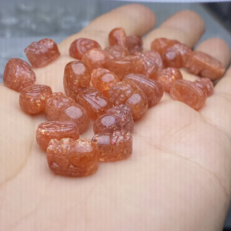 天然金太阳貔貅散珠水晶手串手链项链吊坠提溜挂坠diy配饰品配件