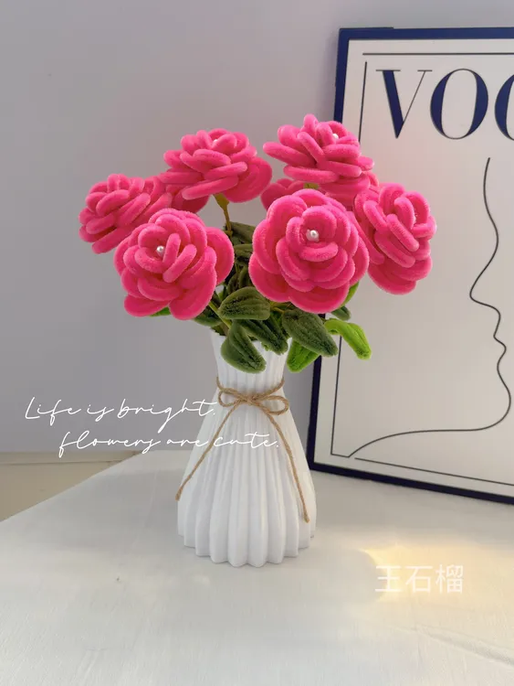 【10朵】大号圈圈玫瑰扭扭棒手工diy材料包生日教师节礼物