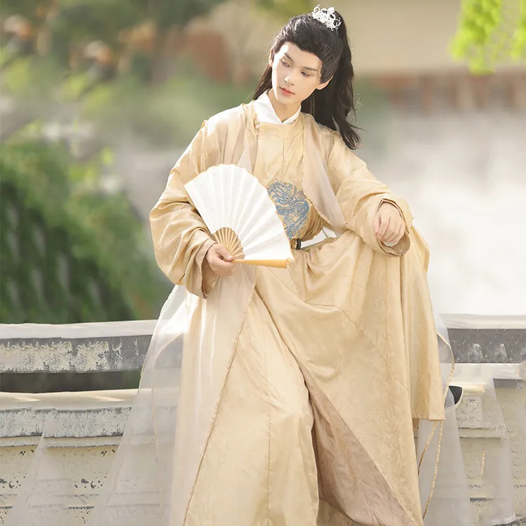 明制圆领袍中国风古装春夏秋绣花男女同款原创汉服新帽子男款冬季