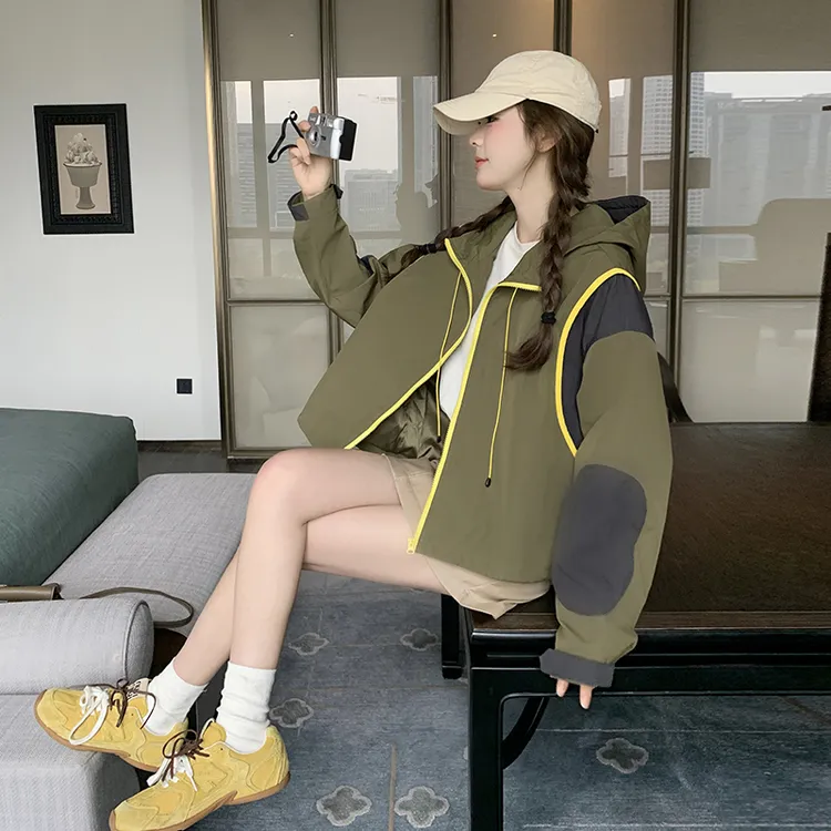 短外套韩版宽松休闲百搭显瘦短款风衣外套女春款6152P155