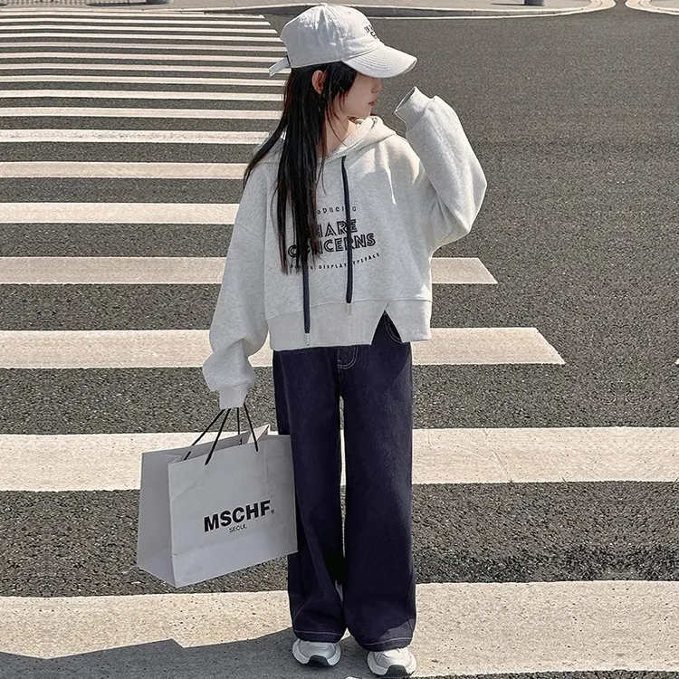 女童春秋卫衣套装2025新款女孩春季儿童装洋气大童休闲春装两件套