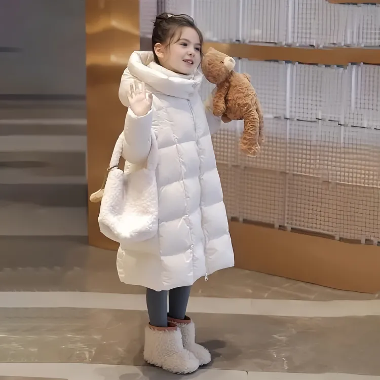 女童羽绒服2025新款洋气女孩超好看长款外套女大童女童外套秋冬款