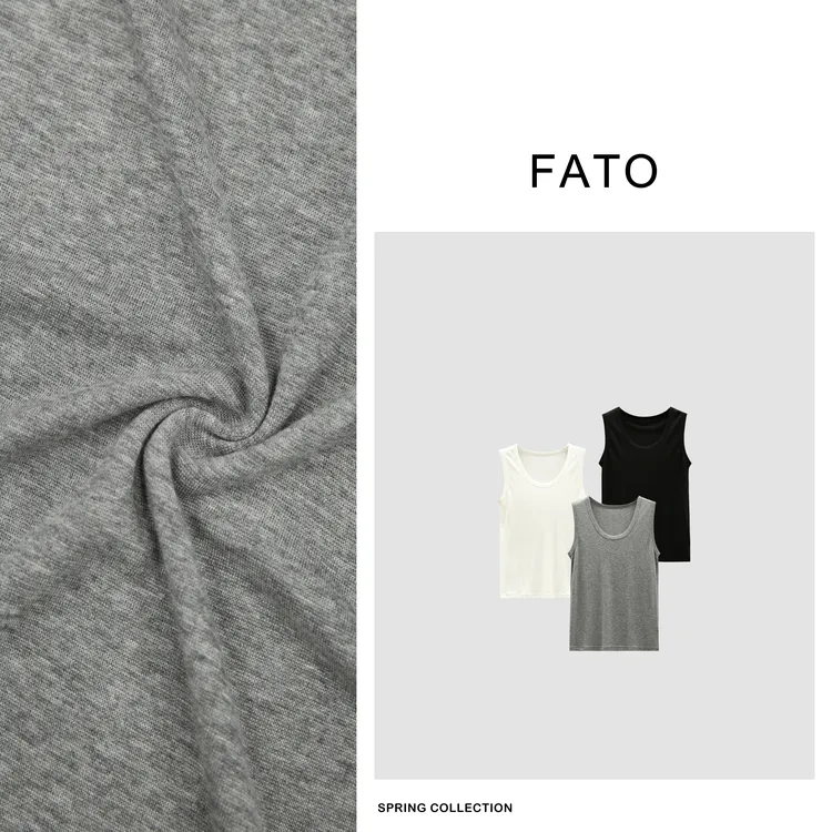 fattonny郑买买【面膜背心】早春款莱赛尔绵羊毛三色背心XM50212B1