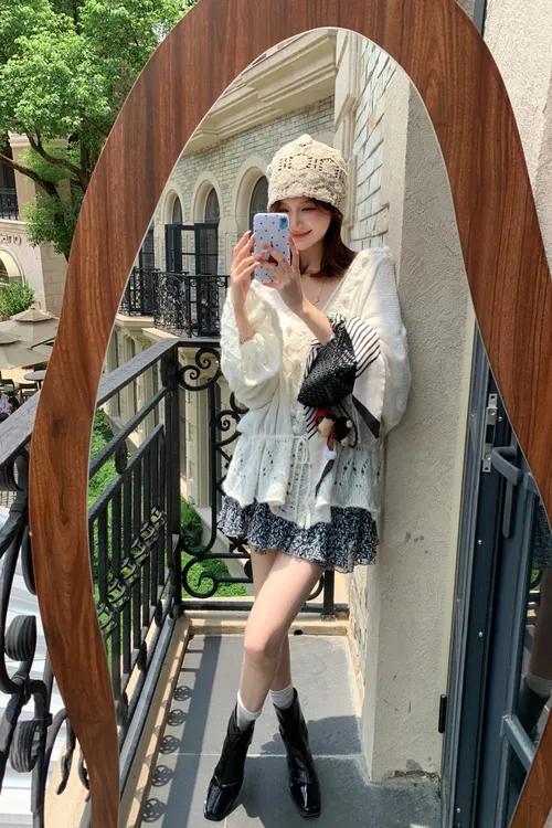 【芝士Cheese】云纱双镜 小众设计秋款时尚百搭流苏韩版通勤开衫