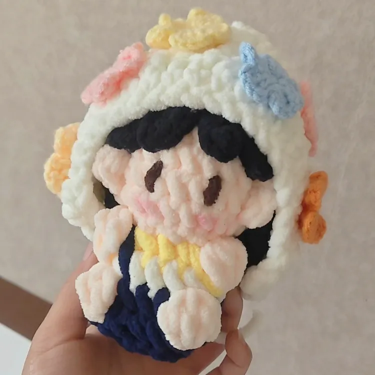 女生明星毛线玩偶手工成品不含底座周边