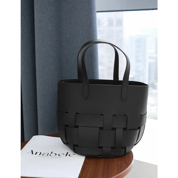 美洋MEIYANG【特卖】编织水桶包 镂空编织可拆卸内袋手提斜挎包