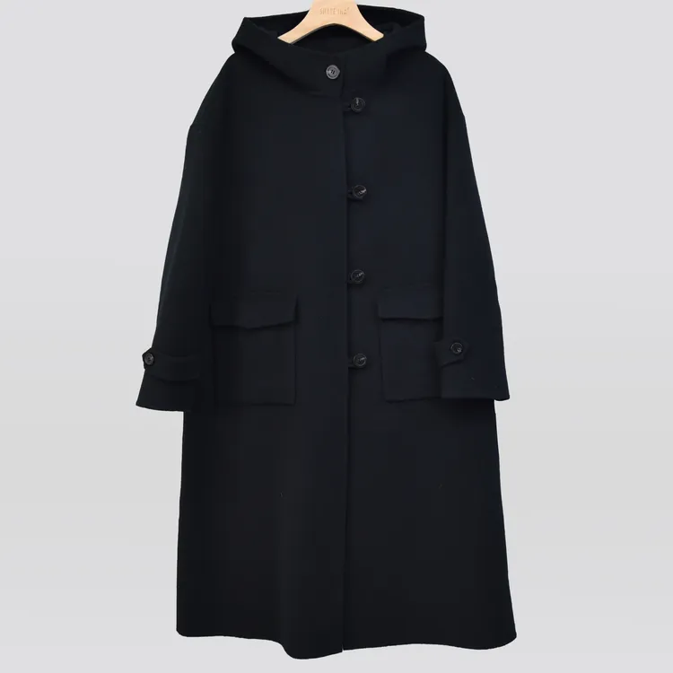 sayin/水映【大衣】纯羊毛大衣戴帽外套松弛休闲 D5090