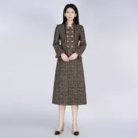 中国风羊毛小香风精致高定设计感鎏金套装HCSS051016+HCSS051017