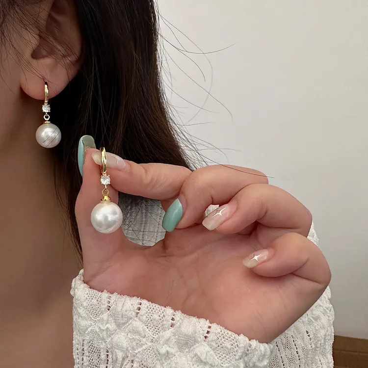 合金耳饰 法式复古耳扣吊坠耳圈女气质高级ins耳环耳饰女百搭小众
