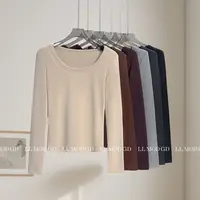 随心搭配 休闲慵懒宽松时尚圆领简约百搭显瘦打底上衣LL-263224