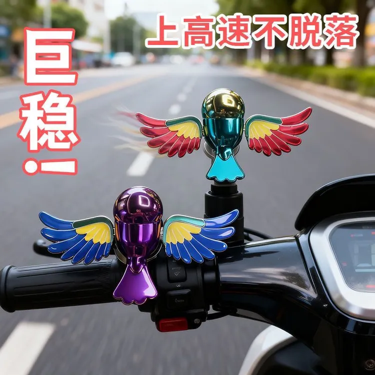电动车摩托车创意风力装饰灵动伴飞小鸟遇风挥翅膀会动仿真鸟玩具