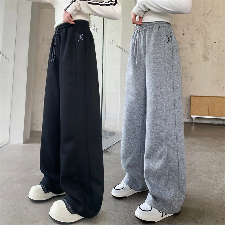 女童秋季运动裤2025新款初中生女孩裤子秋装女大童休闲卫裤直筒裤