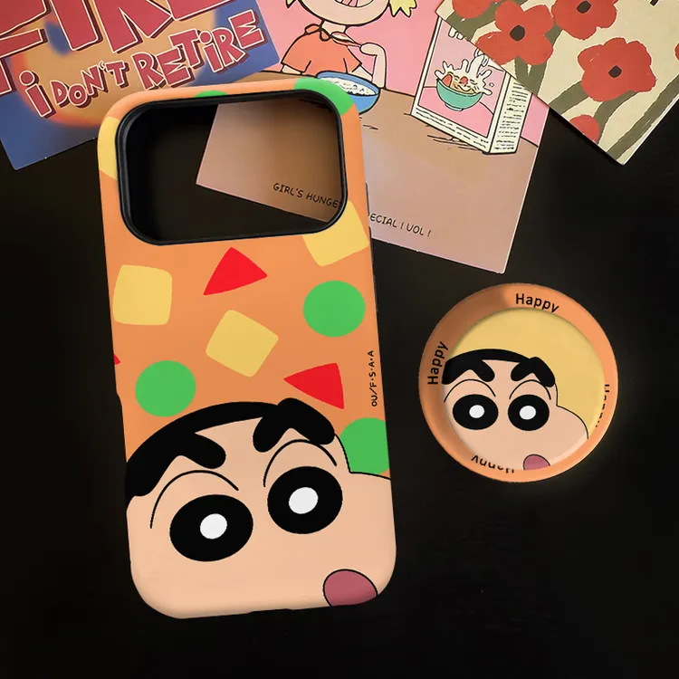 可爱小新磁吸菲林二合一适用苹果17/16promax手机壳华为小米15