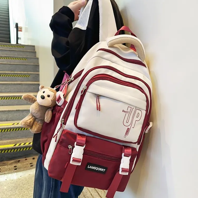 轻便减负书包女2024新款初中生高中学生双肩包小学生3—6年级背包