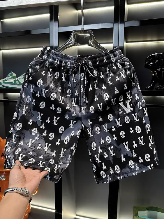 夏季短裤夏季男士青年宽松短裤宽松印花外穿百搭薄款运动五分裤男