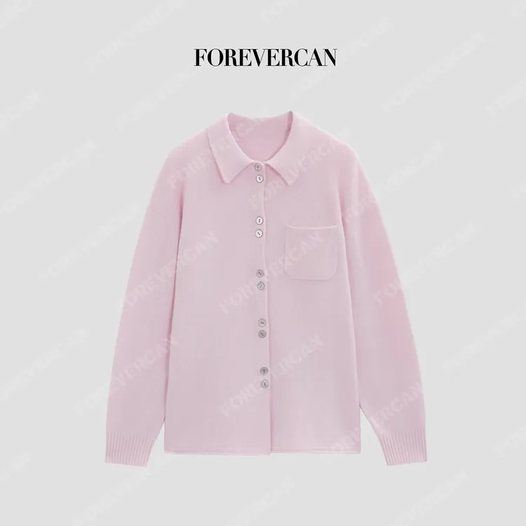 FOREVERCAN“桃乐丝”软糯宽松廓形针织毛衣开衫MY4748
