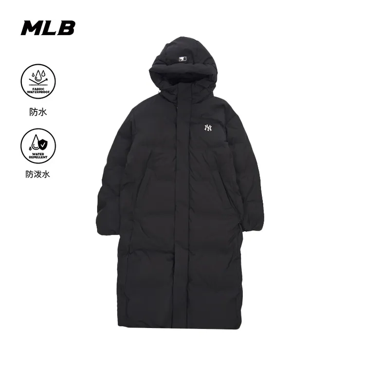 MLB官方男女情侣基础百搭长款防水防泼水羽绒服25秋季新款DJB23