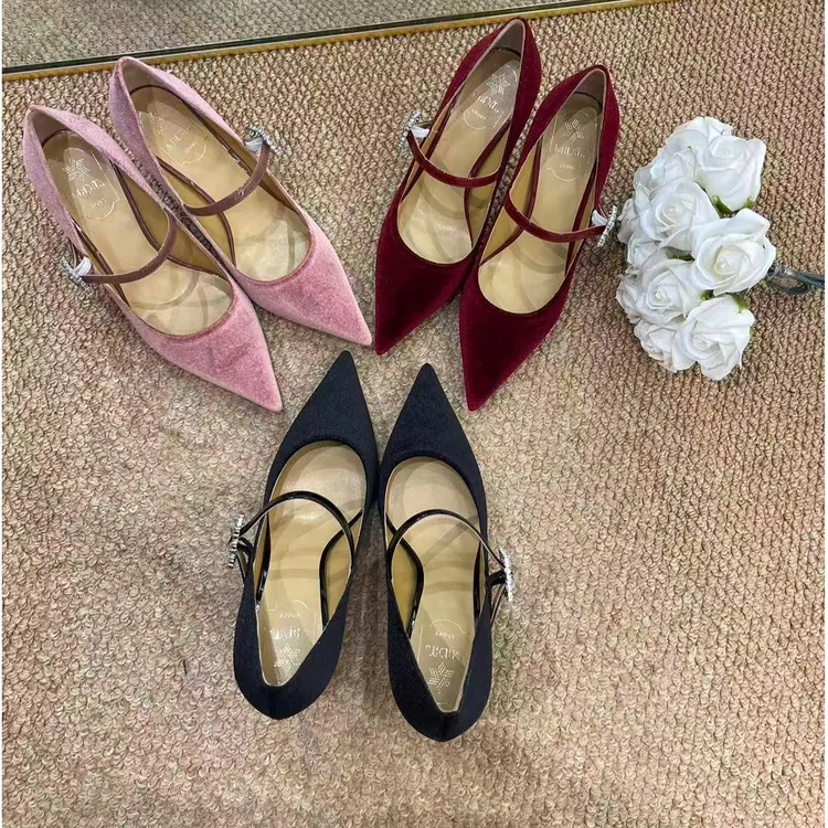 MIDITU/米蒂图 细跟尖头2025年秋季新款百搭法式高跟鞋女不累脚