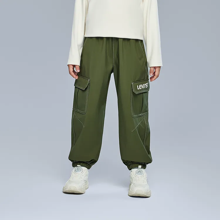 【官方旗舰】Levi's李维斯冬季新款儿童童装加绒冲锋工装长裤R240