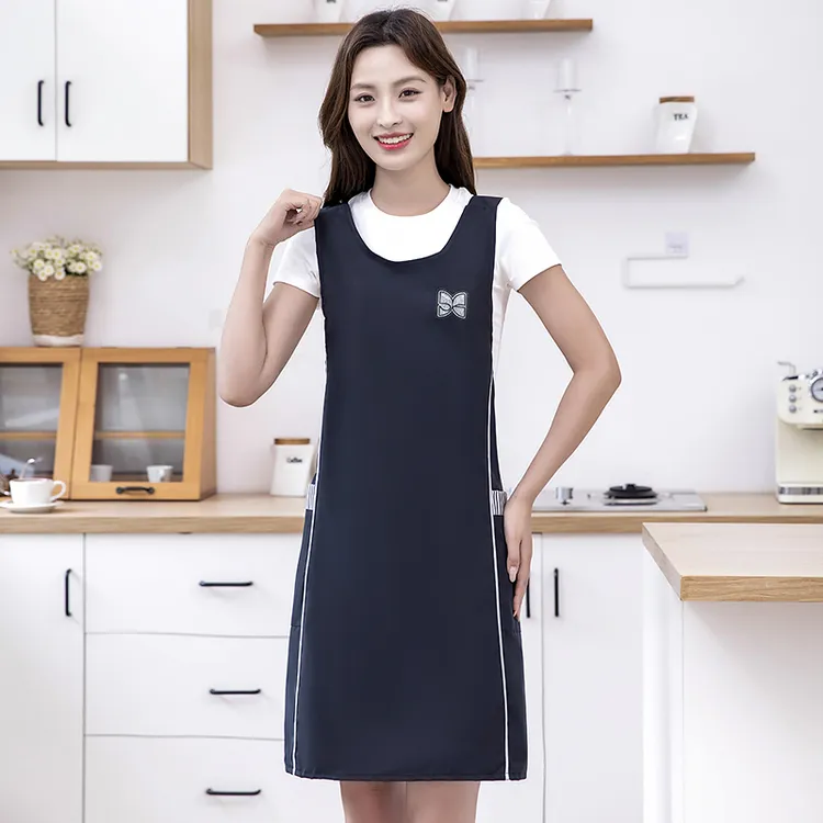 防水防油坎肩式围裙厨房家用做饭餐饮专用定制logo印字成人工作服