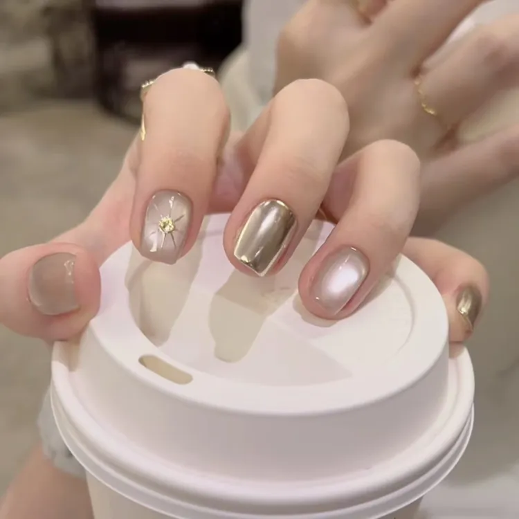 六芒星-TugeNail高定手绘纹理裸甲显白纯欲美甲手工猫眼琳琳专属