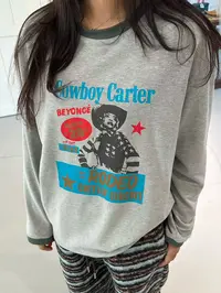 韩代.戴帽子的人    美式复古长袖t价L25112815