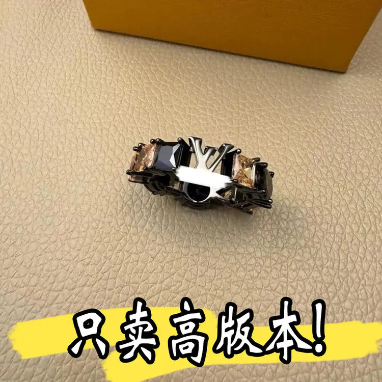 合金锆石戒指 高版本驴家黑武士彩钻锆石戒指小红书同款情侣