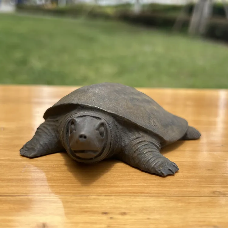 铸铁创意甲鱼潮玩桌面茶宠手工装饰茶玩摆件复古茶道