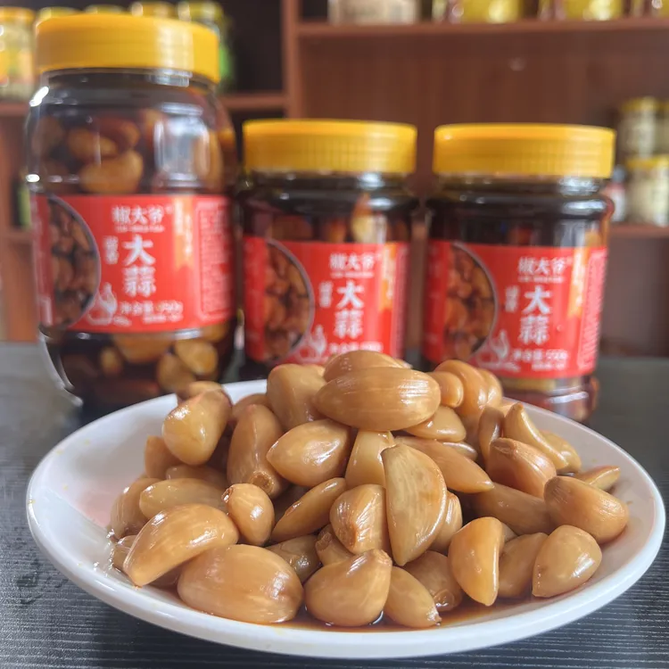 酱油泡大蒜开盖即食椒大爷食用腌制酱菜香下饭菜脆咸味口感蒜瓣