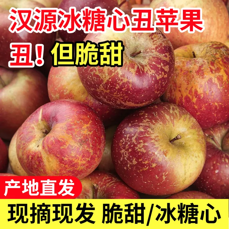 汉源糖心丑苹果新鲜脆甜多汁水果高海拔