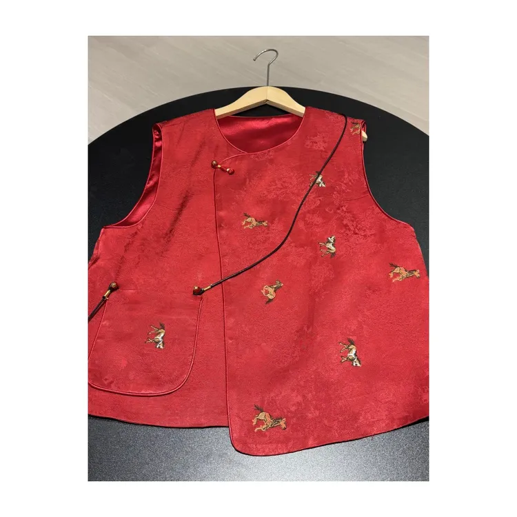 最爱 “ 小马钱袋子 ” 28姆米丝 新中式女装刺绣马甲