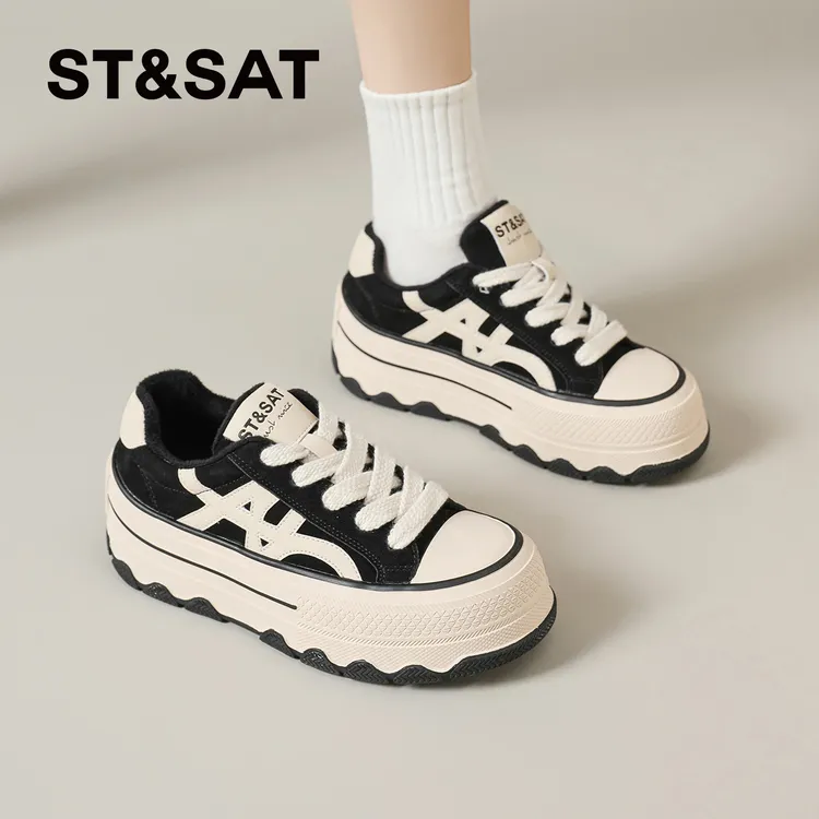 星期六板鞋女2025秋季爆款休闲运动鞋ins小众百搭女鞋轻奢德训鞋