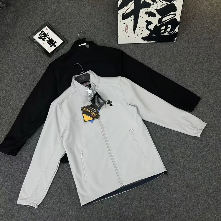 高版本胸标大象硅胶立体软壳户外防水冲锋衣加绒秋季爆款外套