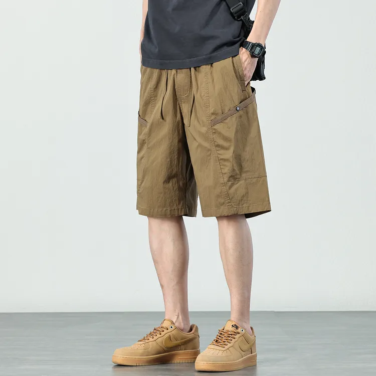 2025夏季薄款工装短裤男士宽松运动冰丝透气速干休闲五分裤子男款