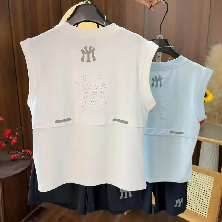 【冰感薄款套装 反光条】童装夏日凉快速干套装两件套上衣+短裤Q