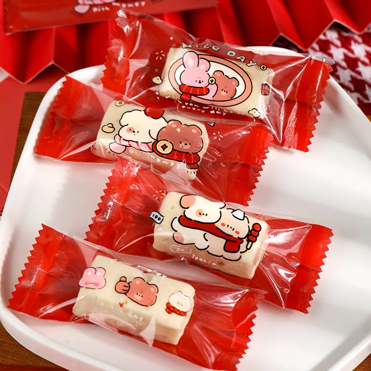 牛轧糖包装袋太妃糖果包装纸糖纸奶糕袋子透明机封口小袋子新年