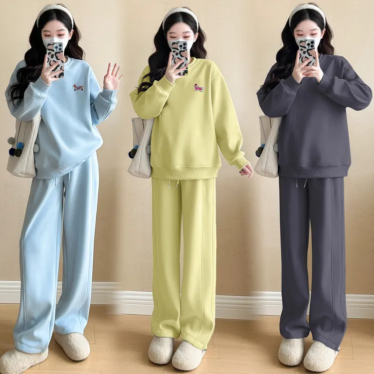 孕妇装 孕妇秋装套装2025新款纯棉两件套