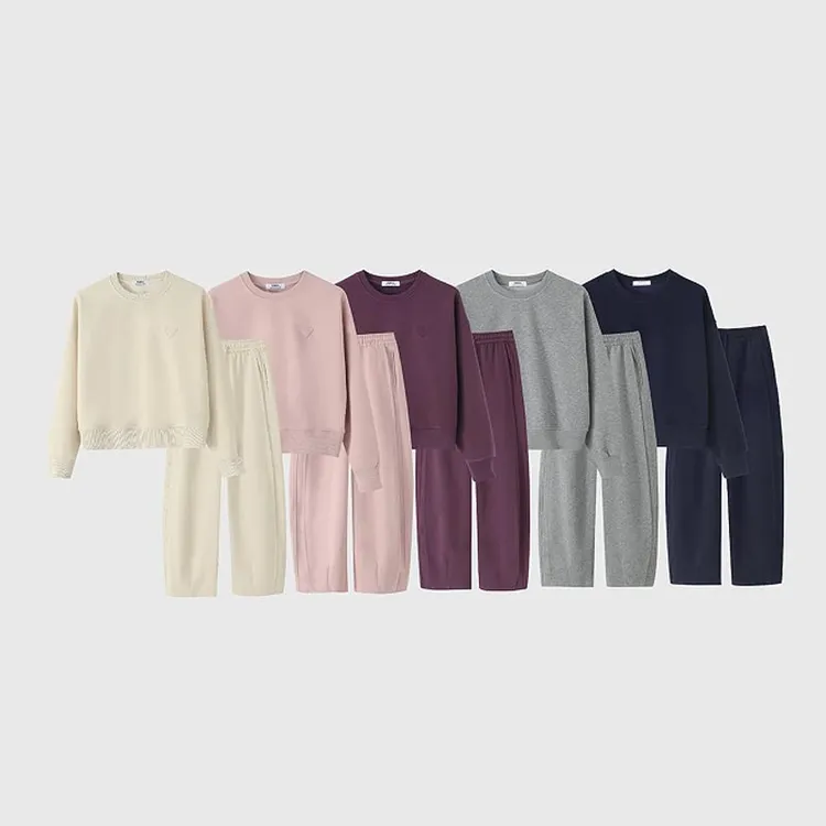 2025春秋新款韩版休闲运动套装女个性简约时尚宽松卫衣裤子两件套