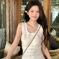 SSYDFER【心跳费洛蒙】少女风修身型背心吊带蕾丝无袖百搭气质小众