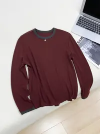 【女王洛克】韩版撞色简约百搭减龄打底衫休闲百搭长袖上衣LK82562