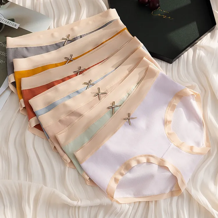 抗菌净化内裤冰丝腰围中腰纯棉无痕透气包臀