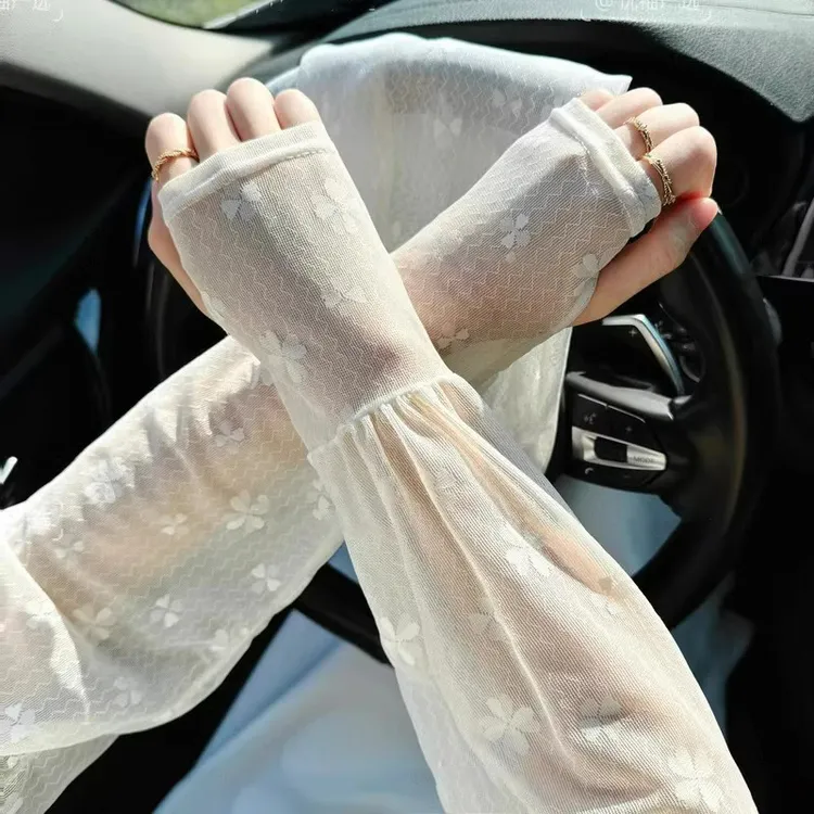 夏季新款冰袖女防晒袖套骑行开车户外时尚宽松护臂手袖冰丝套袖