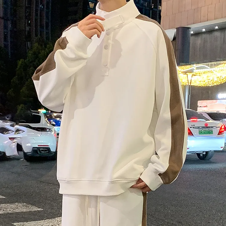 稻草人2025秋冬高品质男士新款卫衣休闲时尚套头百搭圆领长袖T恤