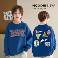 密密绒【色彩感】AB面加厚撸猫绒中大童卫衣冬季印花男卫衣13195